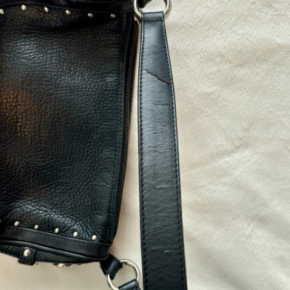 VERSACE (100% Authentic)- Vintage Black Leather Handbag - Picture 14 of 16